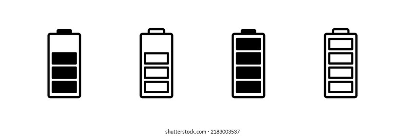 Battery icon vector. battery Charging sign. battery charge level