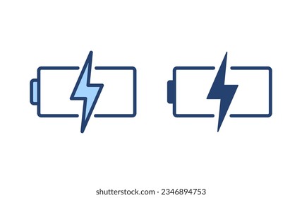 Battery icon vector. battery Charging sign. battery charge level