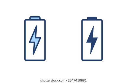 Battery icon vector. battery Charging sign. battery charge level