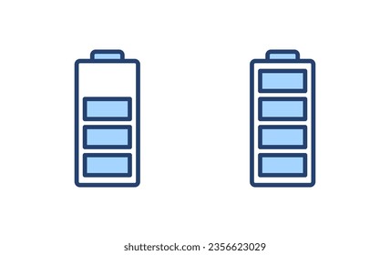 Battery icon vector. battery Charging sign. battery charge level