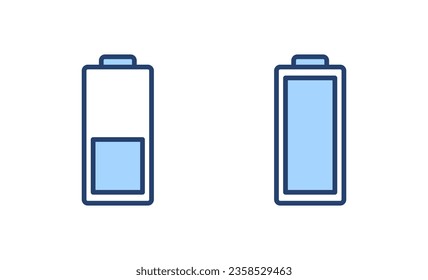 Battery icon vector. battery Charging sign. battery charge level