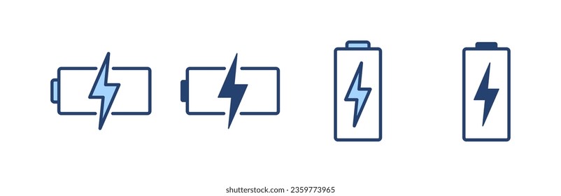 Vector de icono de la batería. señal de carga de batería. nivel de carga de la batería