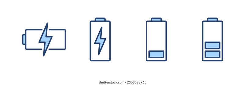 Battery icon vector. battery Charging sign. battery charge level