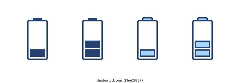 Battery icon vector. battery Charging sign. battery charge level