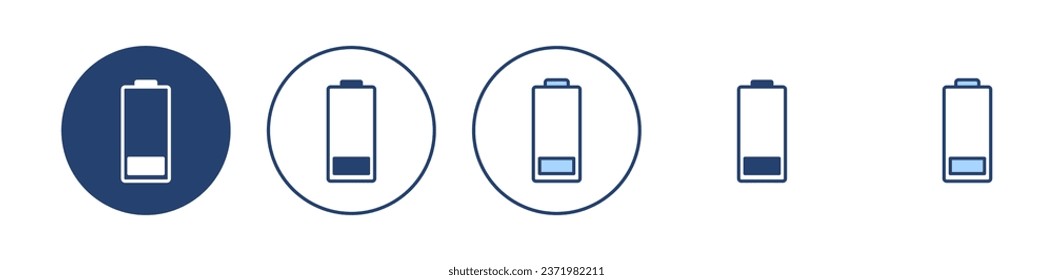 Akkusymbol, Vektorgrafik. Batterieaufladezeichen. Batterieladung