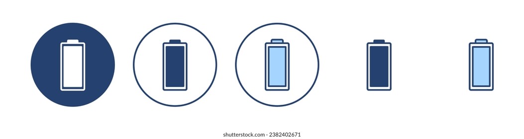 Battery icon vector. battery Charging sign. battery charge level