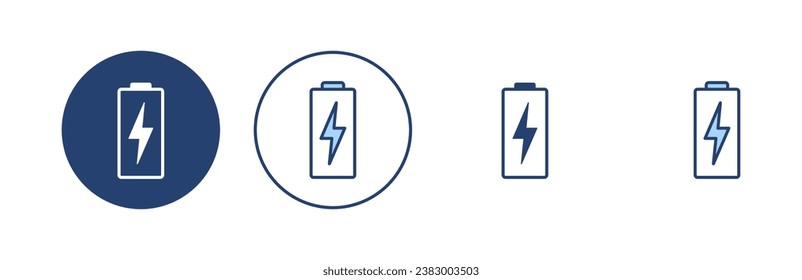Vector de icono de la batería. señal de carga de batería. nivel de carga de la batería
