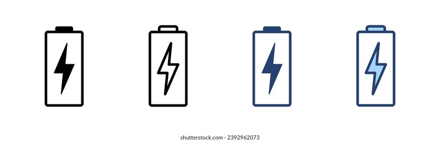 Vector de icono de la batería. señal de carga de batería. nivel de carga de la batería