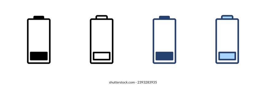 Battery icon vector. battery Charging sign. battery charge level