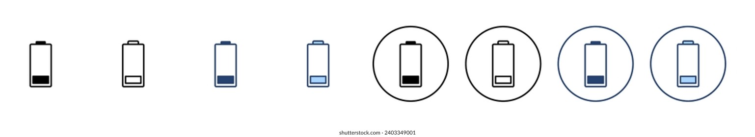 Battery icon vector. battery Charging sign. battery charge level