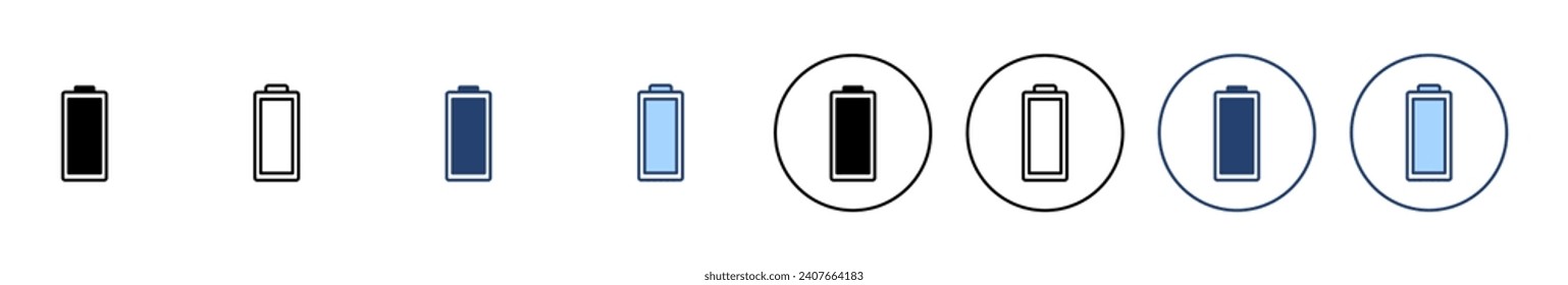 Akkusymbol, Vektorgrafik. Batterieaufladezeichen. Batterieladung