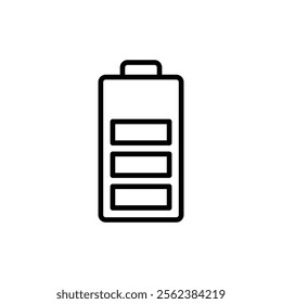Battery icon vector. battery Charging sign. battery charge level