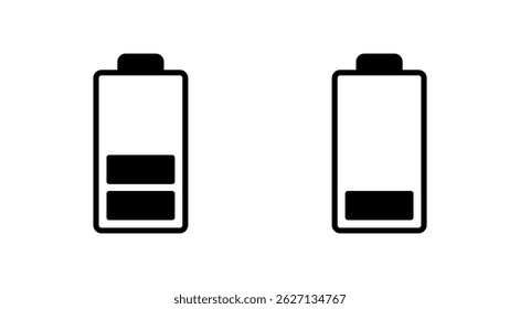 Battery icon vector. battery Charging sign. battery charge level