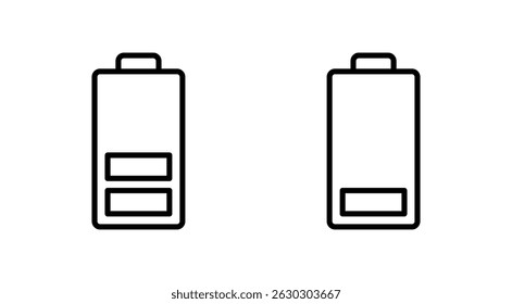 Battery icon vector. battery Charging sign. battery charge level