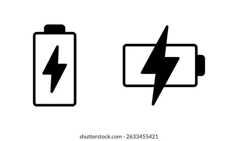Battery icon vector. battery Charging sign. battery charge level