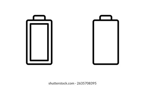 Vector de icono de batería. señal de carga de batería. nivel de Recargo de batería