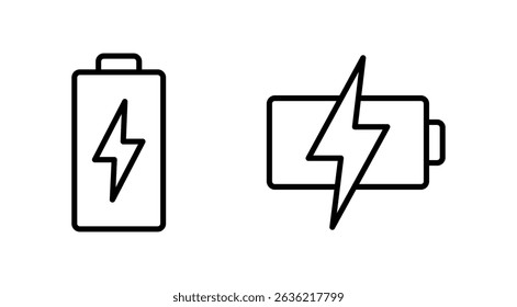 Battery icon vector. battery Charging sign. battery charge level