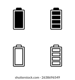 Battery icon vector. battery Charging sign. battery charge level
