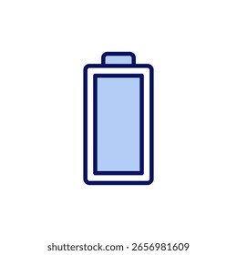 Vector de icono de batería. señal de carga de batería. nivel de Recargo de batería