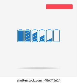 Battery icon. Vector concept illustration for design.