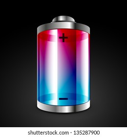 Battery icon. Vector conceptual design
