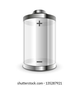 Battery icon. Vector conceptual design