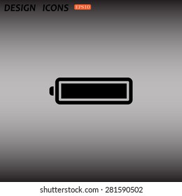 battery. icon. vector design