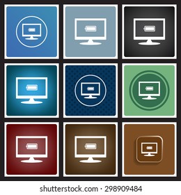 battery. icon. vector design