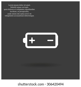 battery. icon. vector design