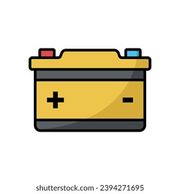 plantilla de diseño de vectores de iconos de batería simple y limpia