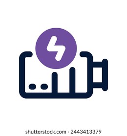battery icon. vector dual tone icon for your website, mobile, presentation, and logo design.