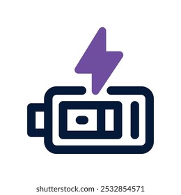 battery icon. vector dual tone icon for your website, mobile, presentation, and logo design.