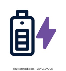 battery icon. vector dual tone icon for your website, mobile, presentation, and logo design.