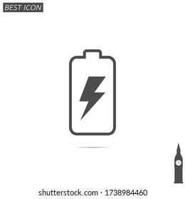 battery icon vector, energy, sign