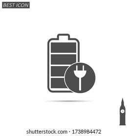 battery icon vector, energy, sign