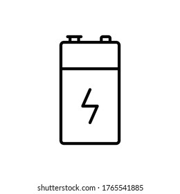 vector de icono de batería, icono de símbolo de batería de energía diseño plano