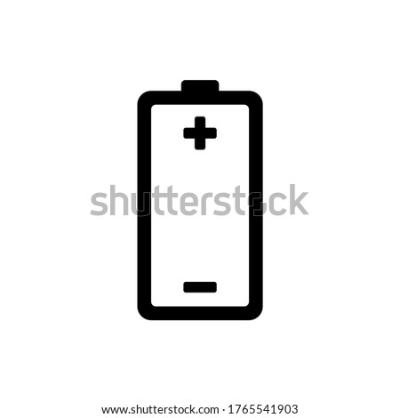 battery icon vector,  energy battery symbol icon flat design