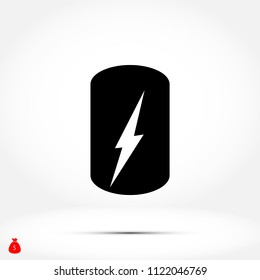 Battery Icon, Vector EPS 10 illustration style
