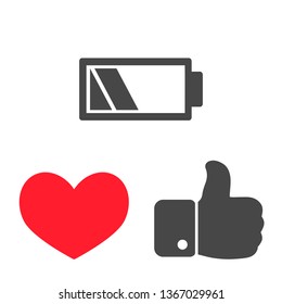battery icon. Vector  Eps 10 
