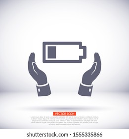 battery icon. Vector Eps 10 . Lorem Ipsum Flat Design