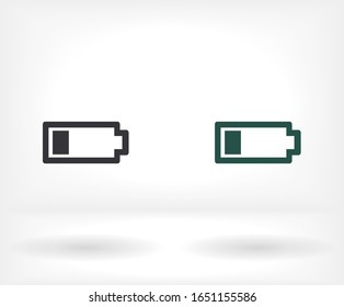 battery icon. Vector EPS 10. Lorem Ipsum Design Flat. linear work. battery icon. battery recharging