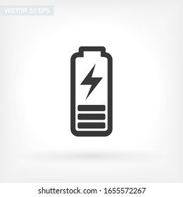battery icon. Vector EPS 10. Lorem Ipsum Design Flat. linear work. battery icon. battery recharging