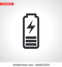 Batteriesymbol. Vektorillustration EPS10. Lorem Ipsum Design Flat. lineare Arbeit. Batteriesymbol. Batterieaufladung