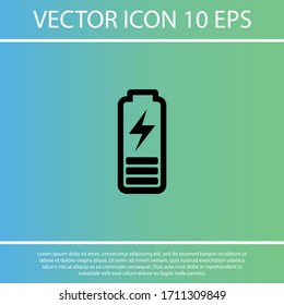 Batteriesymbol. Vektorillustration EPS10. Lorem Ipsum Design Flat. lineare Arbeit.Batteriesymbol. Batterieaufladung