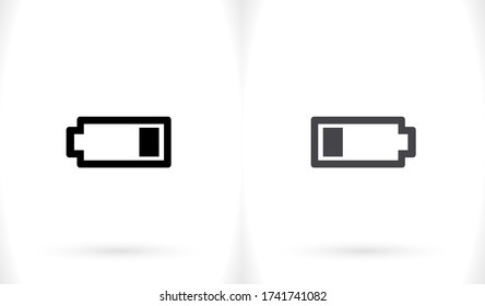 battery icon. Vector EPS 10. Lorem Ipsum Design Flat. linear work. battery icon. battery recharging