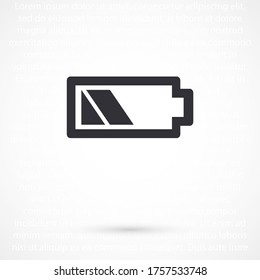icono de la batería. EPS vectorial 10. Plano de diseño Lorem Ipsum. trabajo lineal. icono de la batería. recarga de batería