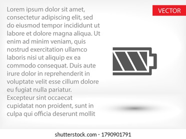 battery icon. Vector EPS 10. Lorem Ipsum Design Flat. linear work. battery icon. battery recharging