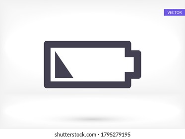 battery icon. Vector EPS 10. Lorem Ipsum Design Flat. linear work. battery icon. battery recharging