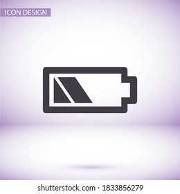 battery icon. Vector EPS 10. Lorem Ipsum Design Flat. linear work. battery icon. battery recharging