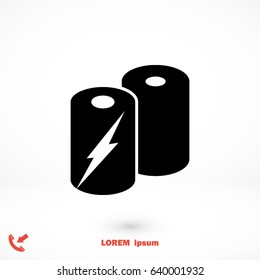 Battery Icon, Vector EPS 10 illustration style